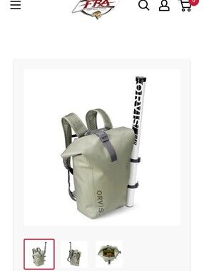 Orvis PRO Waterproof Roll-Top Backpack Dry Bag in Olive Green 20L